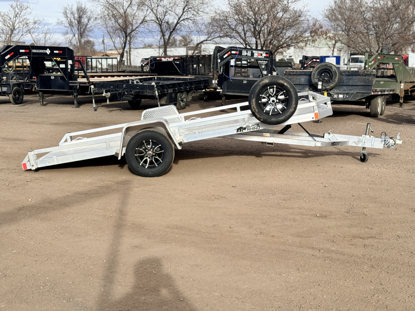 New 2026 Black Rhino 7-14 Aluminum Tilt Deck Utility 3K GVWR