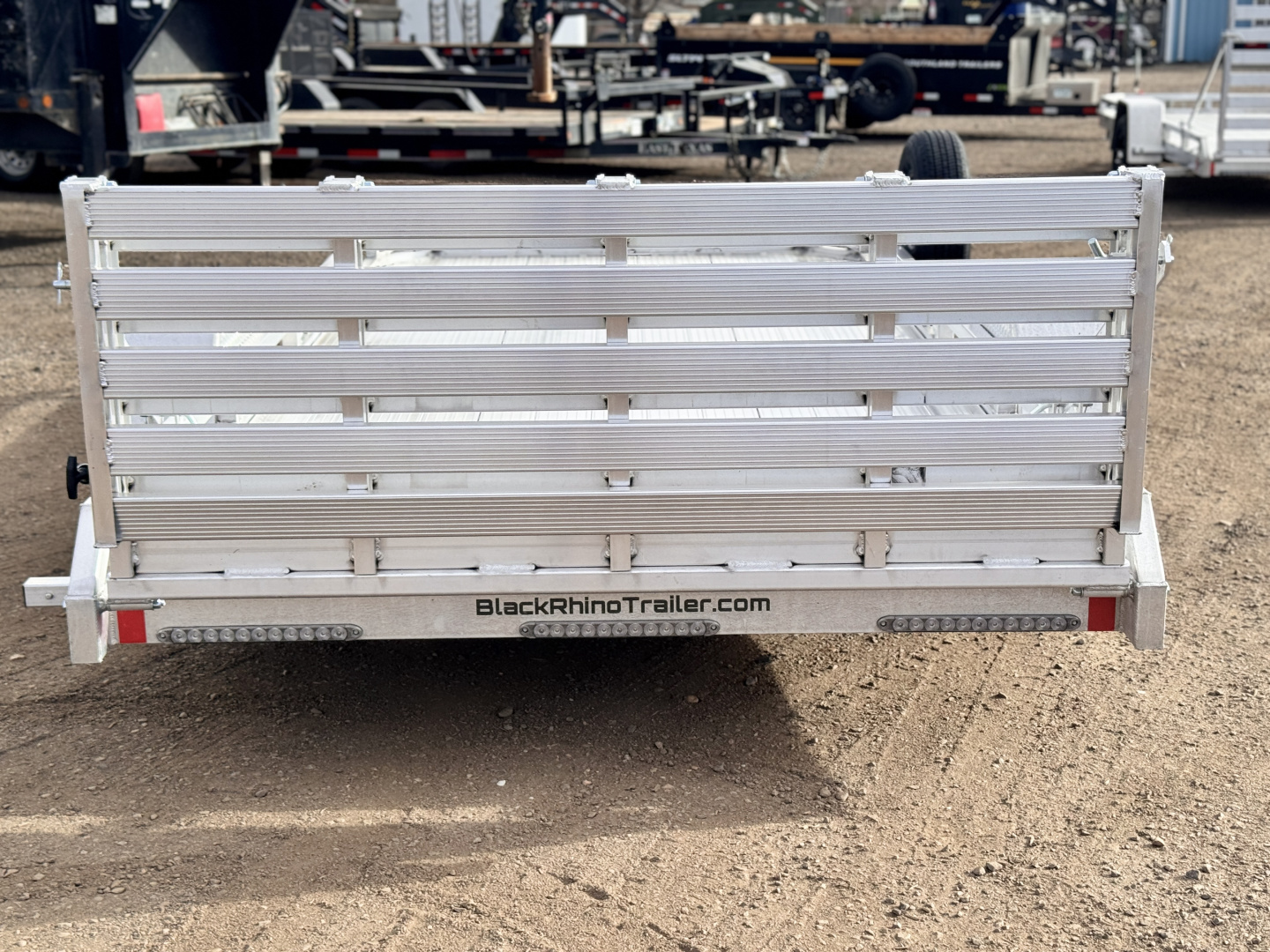 New 2026 Black Rhino 7-14 Aluminum Bi-Fold Gate Utility - Low Pro Series - 3K GVWR