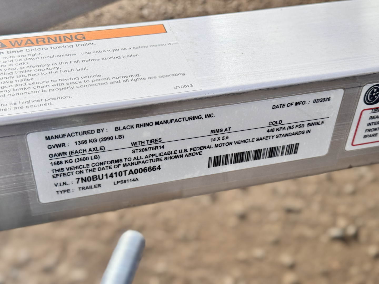 New 2026 Black Rhino 7-14 Aluminum Bi-Fold Gate Utility - Low Pro Series - 3K GVWR