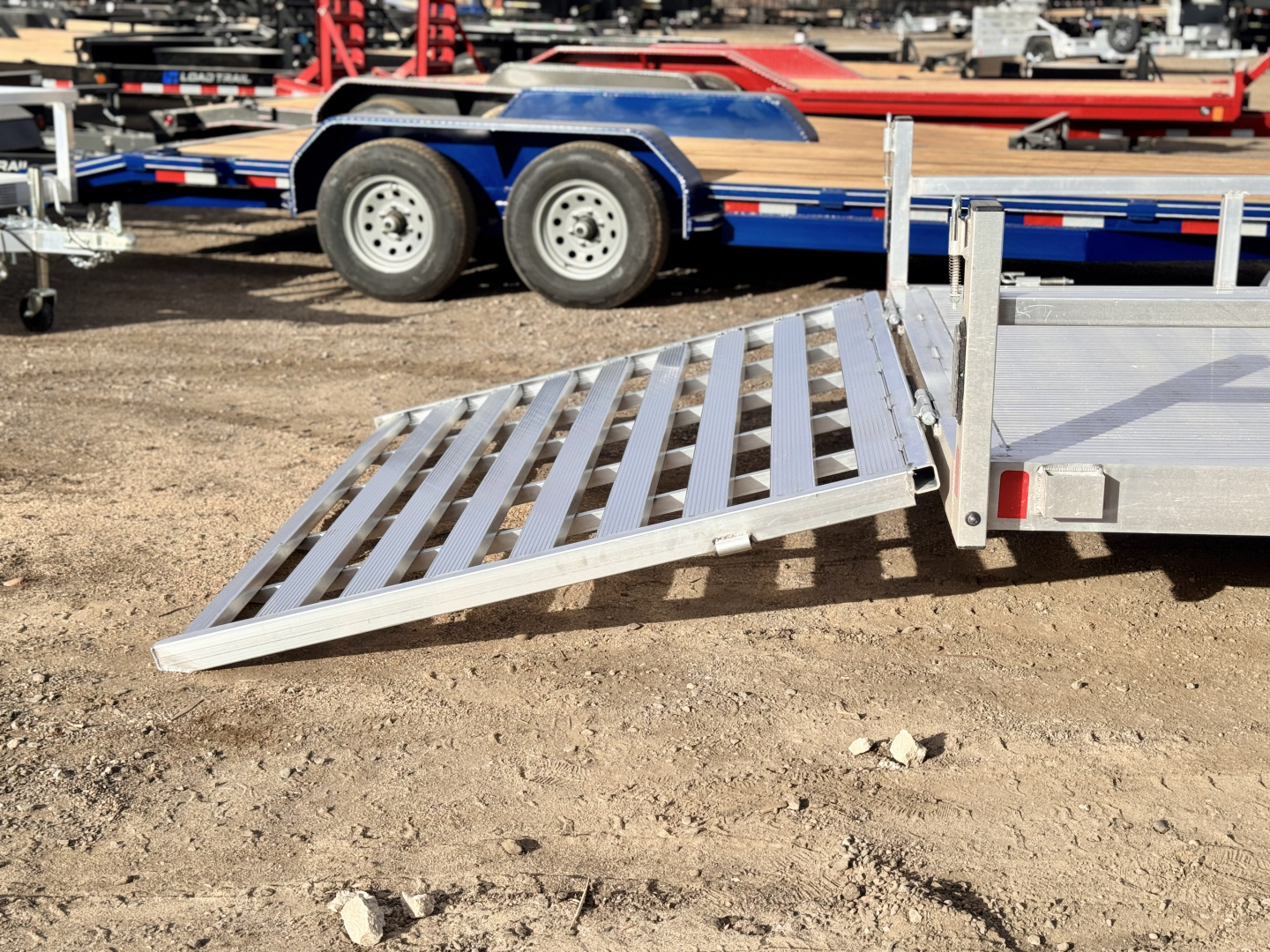 New 2026 Black Rhino 7-16 Tandem Axle Aluminum Ramp Gate utility - Landscape Series -7K GVWR