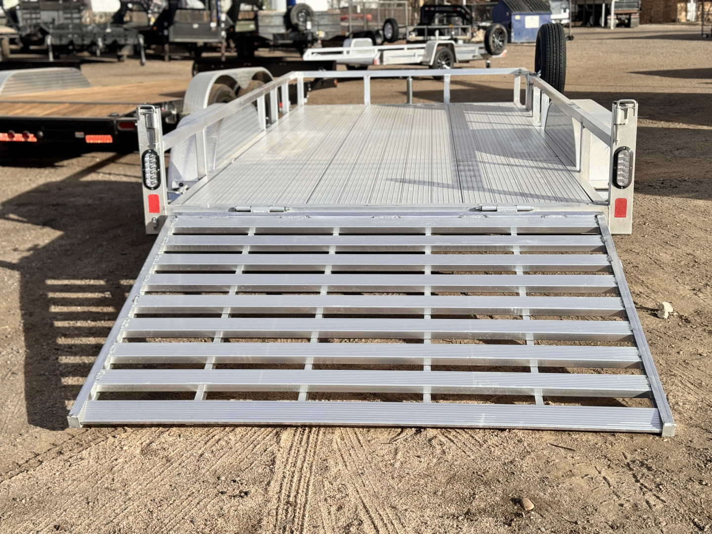 New 2026 Black Rhino 7-16 Tandem Axle Aluminum Ramp Gate utility - Landscape Series -7K GVWR