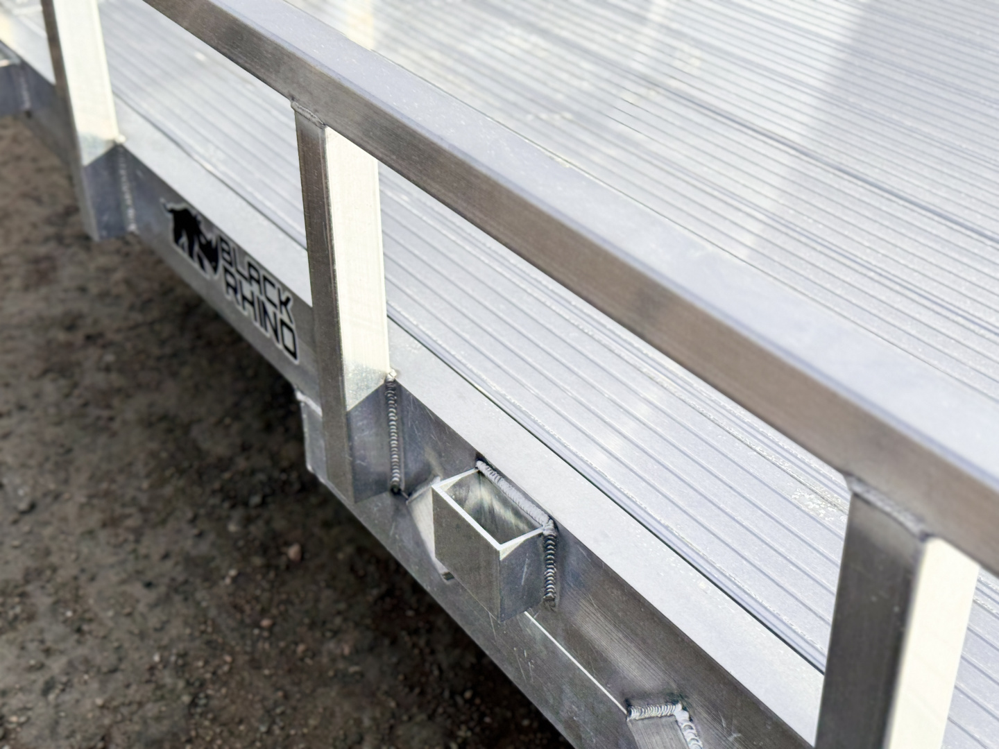 New 2026 Black Rhino 7-16 Tandem Axle Aluminum Ramp Gate utility - Landscape Series -7K GVWR