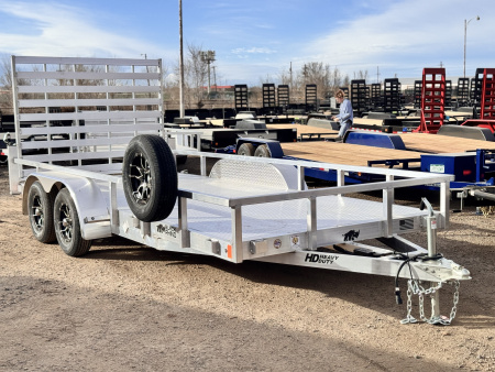 New 2026 Black Rhino 7-16 Tandem Axle Aluminum Ramp Gate utility - Landscape Series -7K GVWR