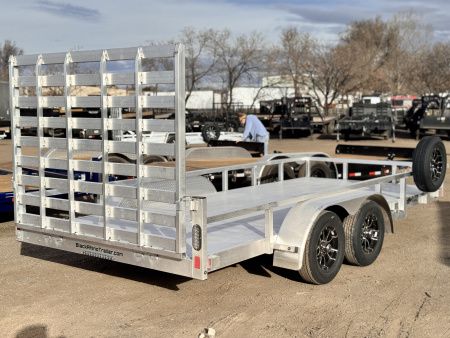 New 2026 Black Rhino 7-16 Tandem Axle Aluminum Ramp Gate utility - Landscape Series -7K GVWR