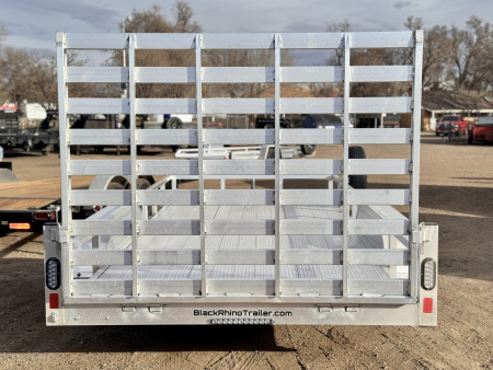 New 2026 Black Rhino 7-16 Tandem Axle Aluminum Ramp Gate utility - Landscape Series -7K GVWR