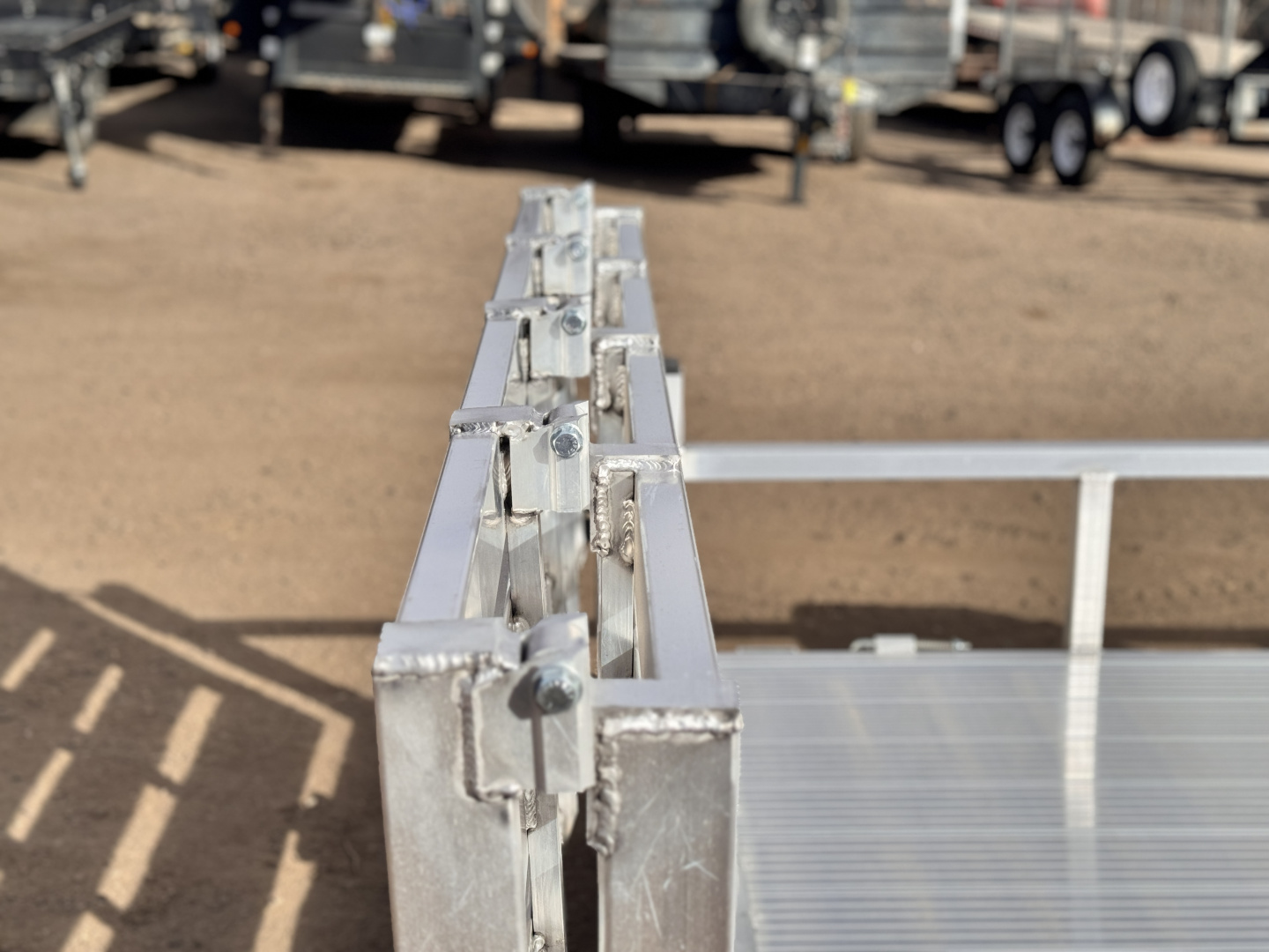 New 2026 Black Rhino 7-14 Aluminum Bi-Fold Gate Utility - Landscape Series - 3K GVWR