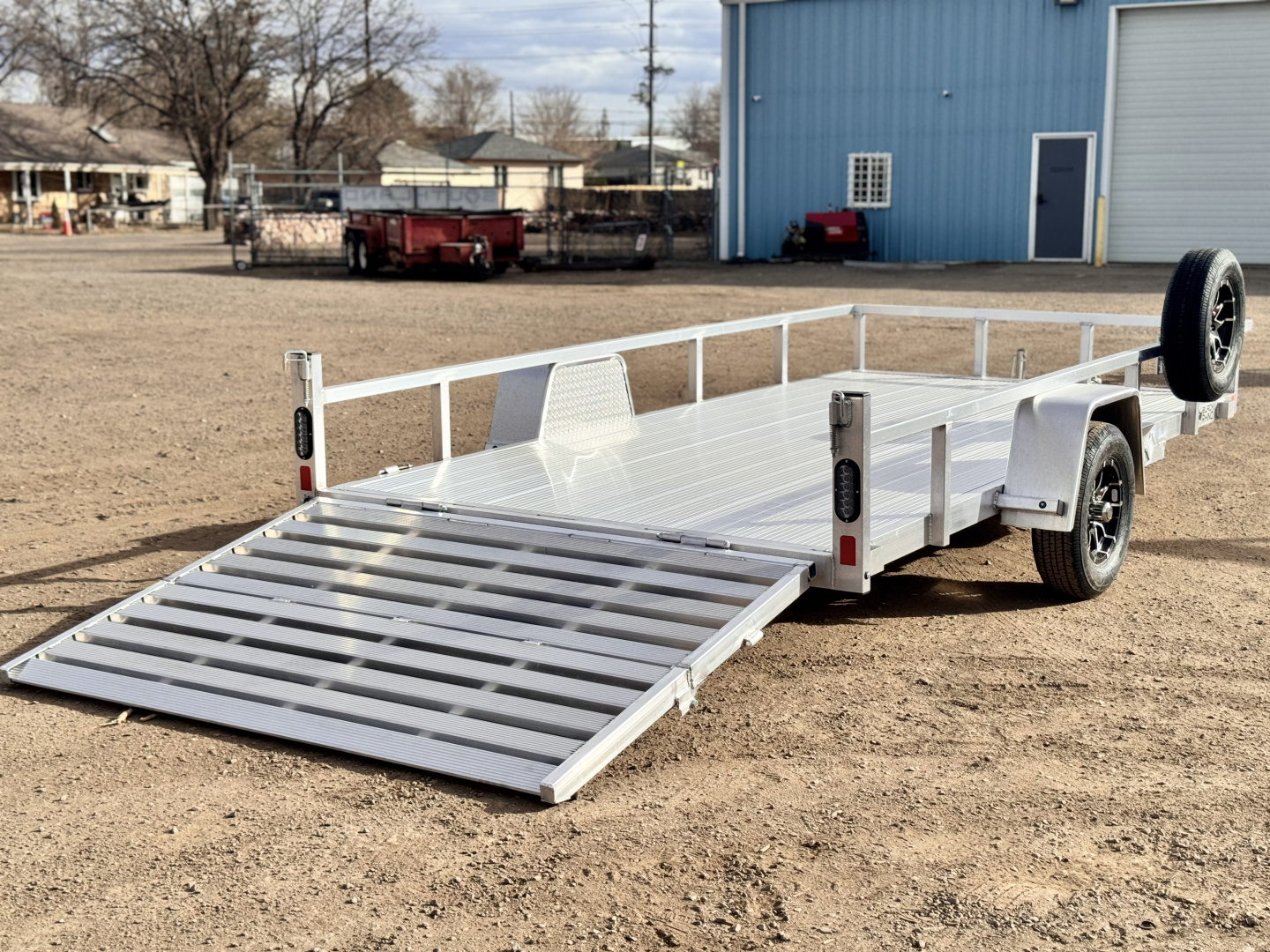 New 2026 Black Rhino 7-14 Aluminum Bi-Fold Gate Utility - Landscape Series - 3K GVWR