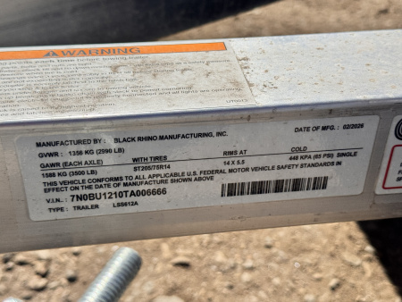 New 2026 Black Rhino 6-12 Aluminum Ramp Gate Utility - Landscape Series - 3K GVWR