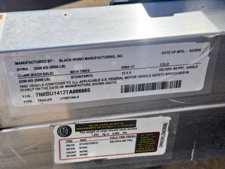 New 2026 Black Rhino 7-14 Aluminum Bi-Fold Gate Utility Low Pro Series 5K GVWR