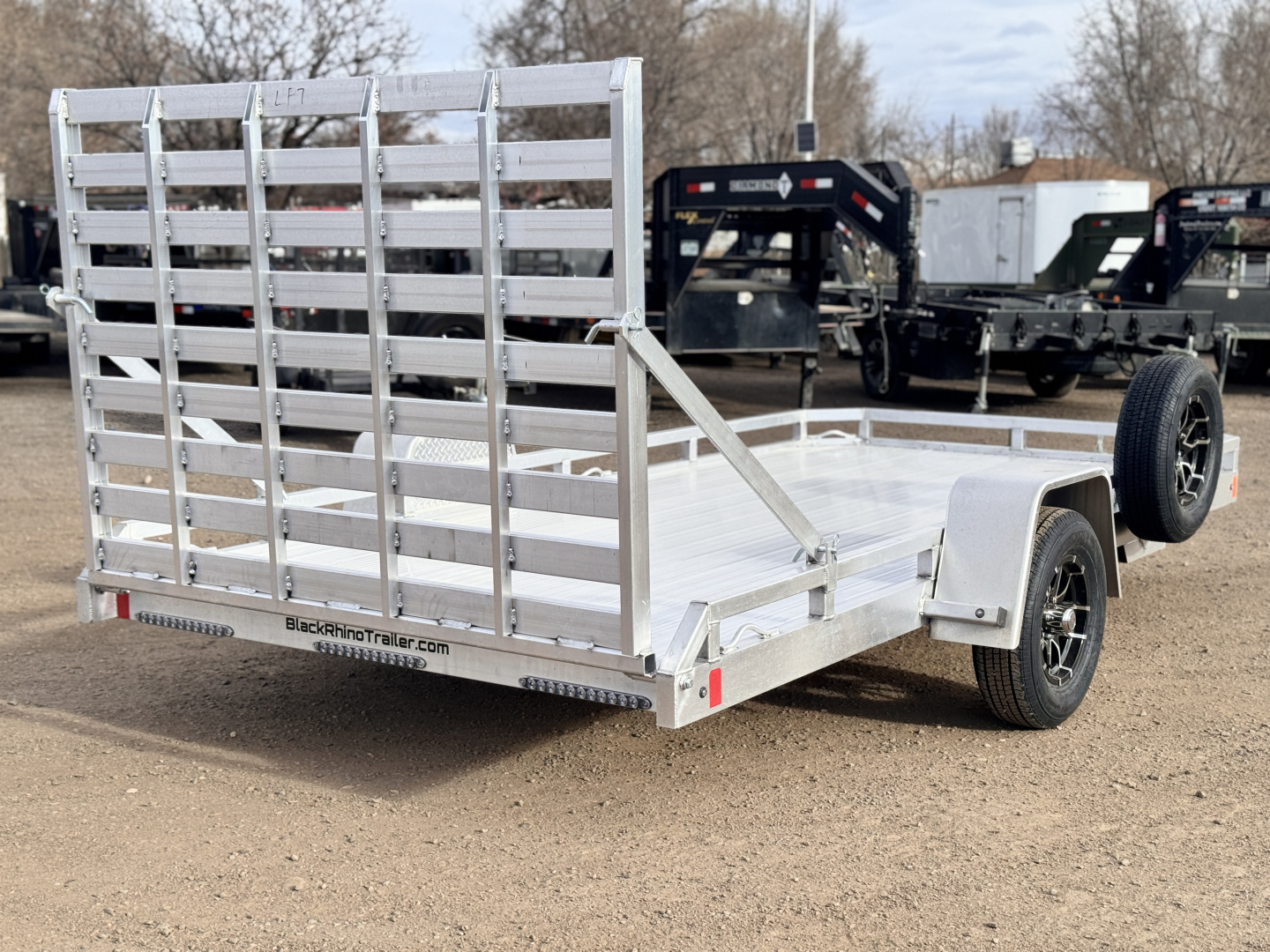 New 2026 Black Rhino 7-14 Aluminum Ramp Gate Utility - Low Pro Series - 3K GVWR