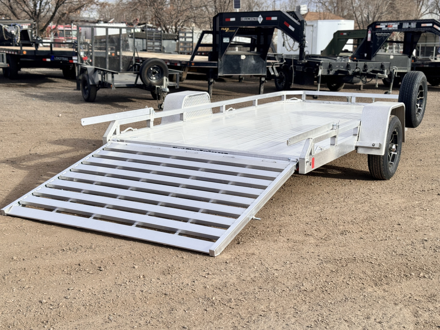 New 2026 Black Rhino 7-14 Aluminum Ramp Gate Utility - Low Pro Series - 3K GVWR