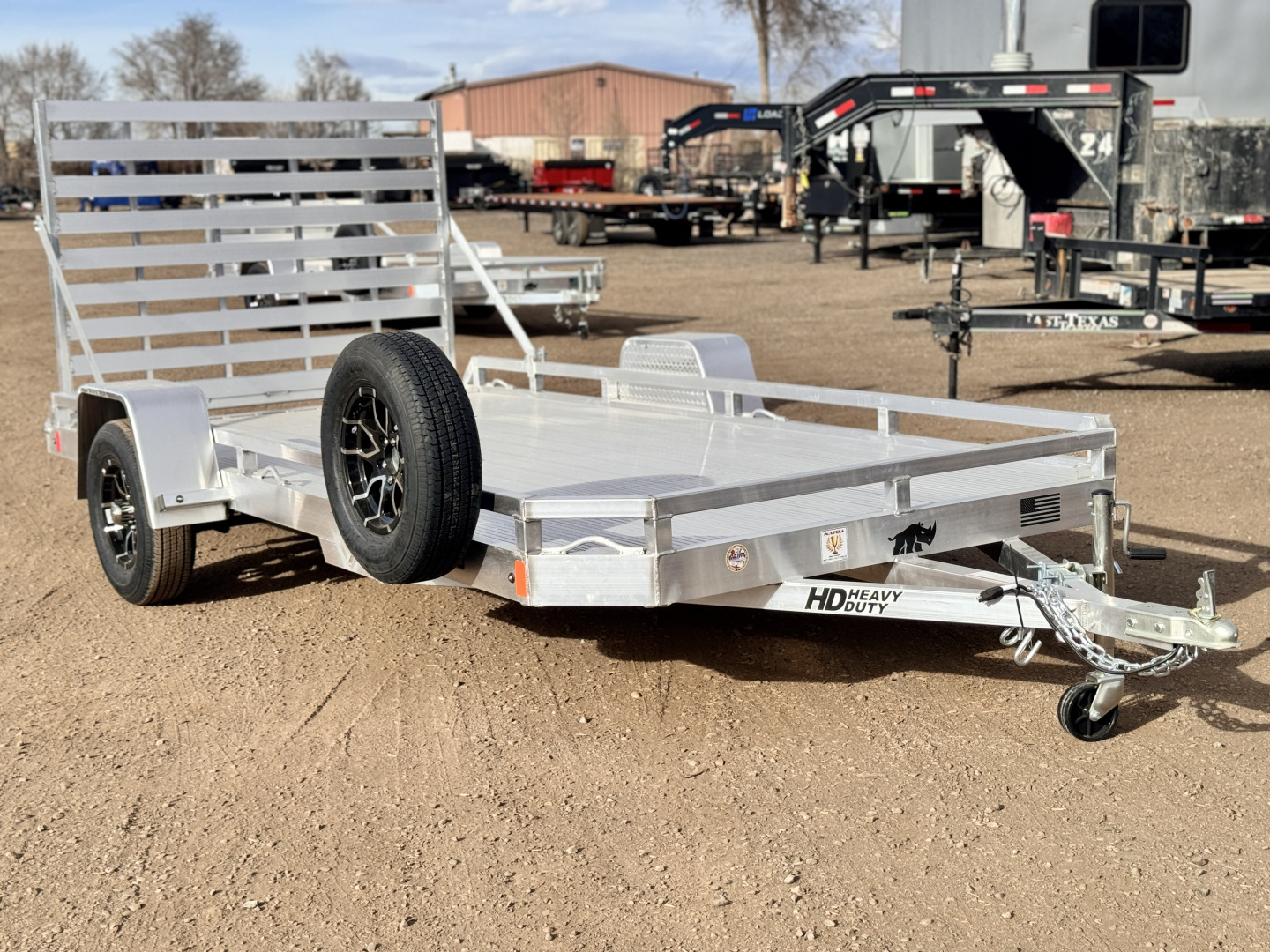 New 2026 Black Rhino 7-14 Aluminum Ramp Gate Utility - Low Pro Series - 3K GVWR