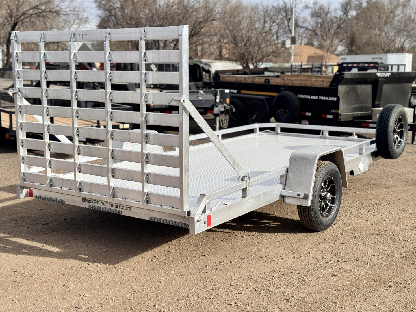 New 2026 Black Rhino 7-14 Aluminum Ramp Gate Utility - Low Pro Series - 3K GVWR