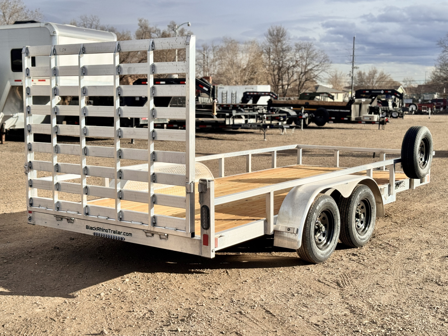New 2026 BRMI 7-16 Aluminum Tandem Axle Ramp Gate Utility EX - landscape Series