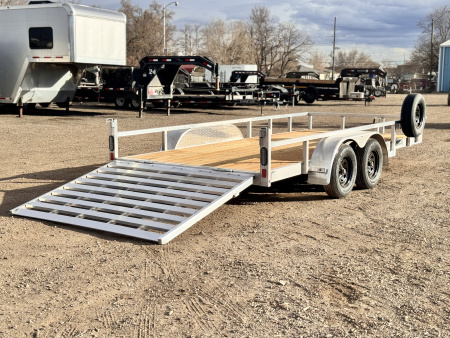 New 2026 BRMI 7-16 Aluminum Tandem Axle Ramp Gate Utility EX - landscape Series