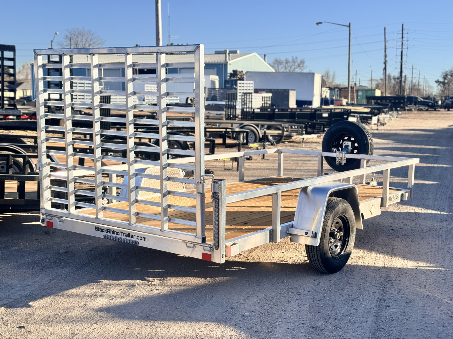 New 2026 Black Rhino 6-12 Aluminum Ramp Gate Utility - EX Landscape Series - 3K GVWR