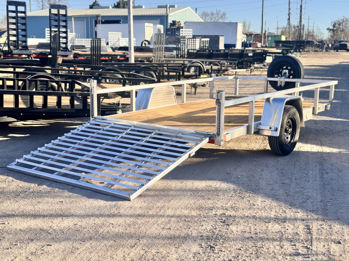 New 2026 Black Rhino 6-12 Aluminum Ramp Gate Utility - EX Landscape Series - 3K GVWR