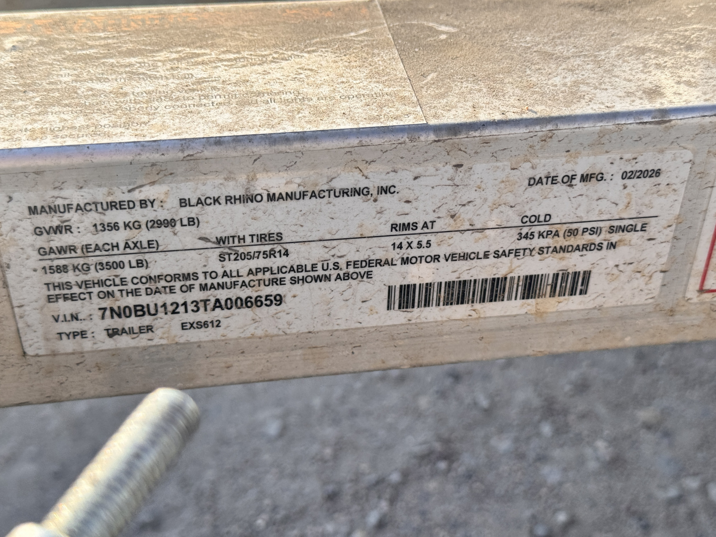 New 2026 Black Rhino 6-12 Aluminum Ramp Gate Utility - EX Landscape Series - 3K GVWR