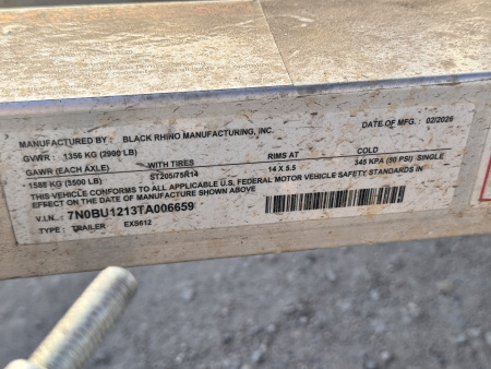 New 2026 Black Rhino 6-12 Aluminum Ramp Gate Utility - EX Landscape Series - 3K GVWR