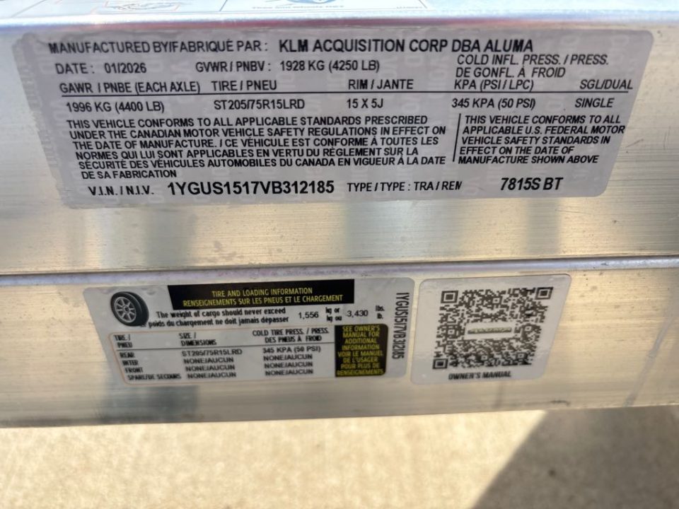 2027 Aluma 7815S-EL-BT photo 6