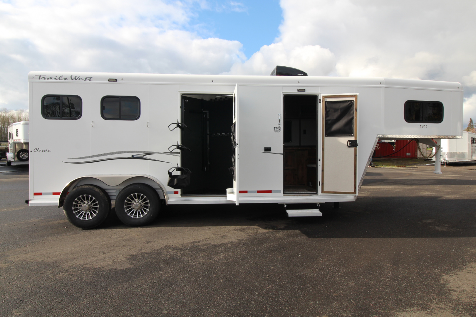New 2026 Trails West Classic 7x7 Living Quarters Weekender 2 Horse Trailer