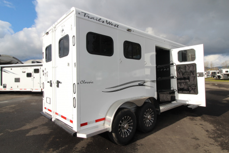 New 2026 Trails West Classic 7x7 Living Quarters Weekender 2 Horse Trailer