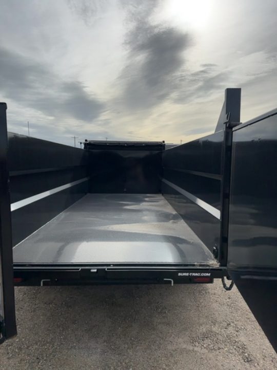 New 2025 Sure-Trac 7x14 14K 4' sides Dump Trailer