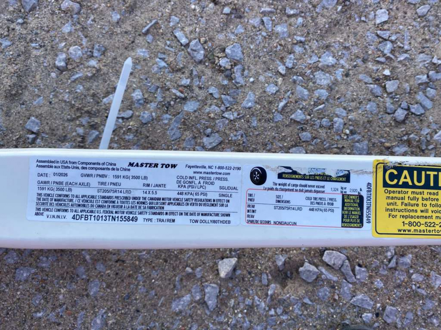 New 2026 Master Tow 80" DOLLY ELEC/BRAKES Tow Dolly