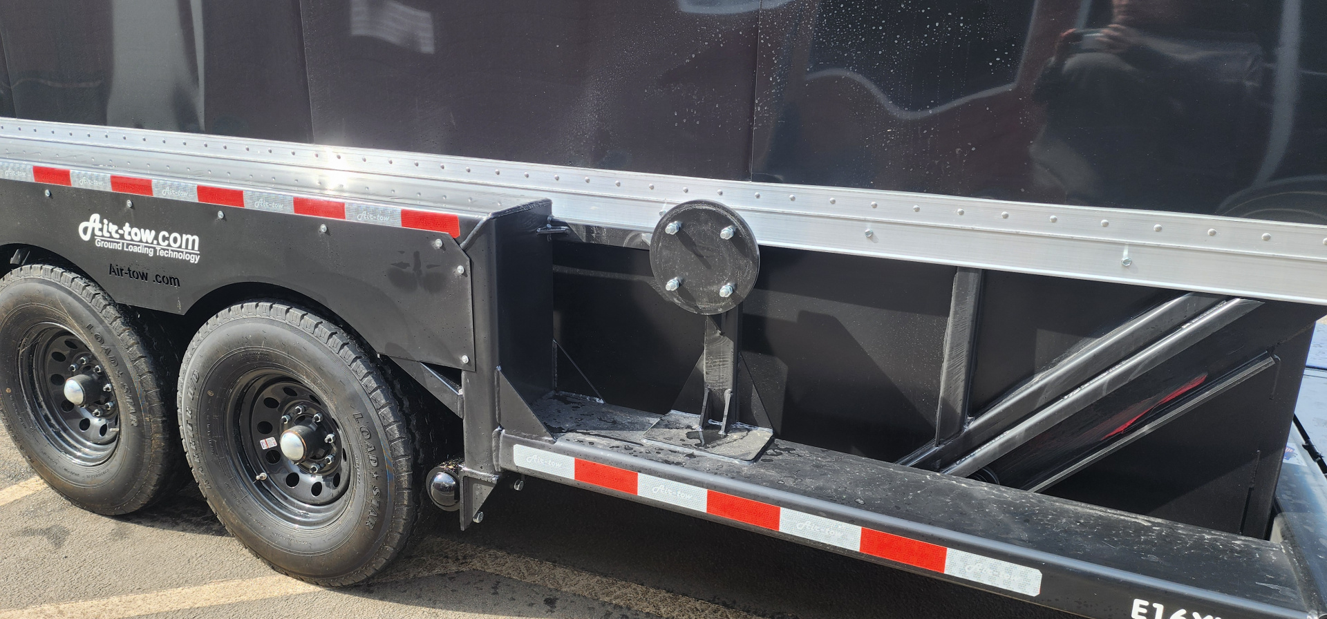 New 6'3" x 15'9" Air-Tow E16-XL Enclosed Drop Deck Equipment Trailer 15k**BLACKOUT BLACK