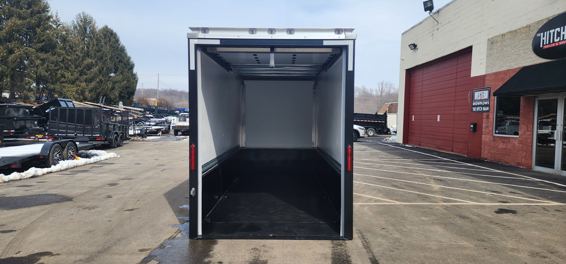 New 6'3" x 15'9" Air-Tow E16-XL Enclosed Drop Deck Equipment Trailer 15k**BLACKOUT BLACK