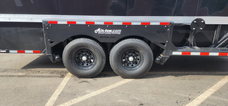 New 6'3" x 15'9" Air-Tow E16-XL Enclosed Drop Deck Equipment Trailer 15k**BLACKOUT BLACK