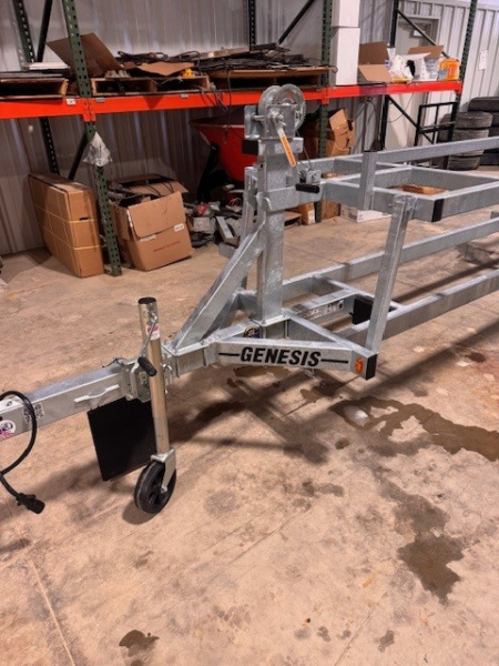 New 2026 Genesis Trailers Tandem PC24 Pontoon Boat
