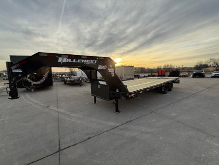 New 2026 Hillcrest Charcoal 102"x35'+5' 25.9k Gooseneck Deckover Flatbed Trailer