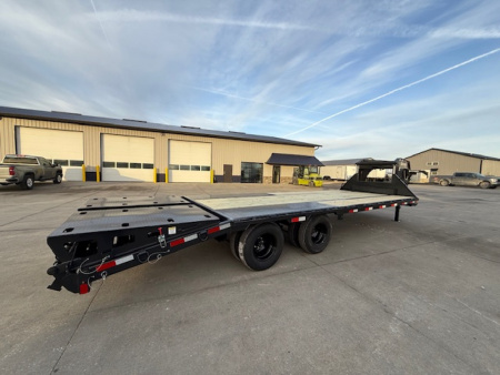 New 2026 Hillcrest Charcoal 102"x35'+5' 25.9k Gooseneck Deckover Flatbed Trailer