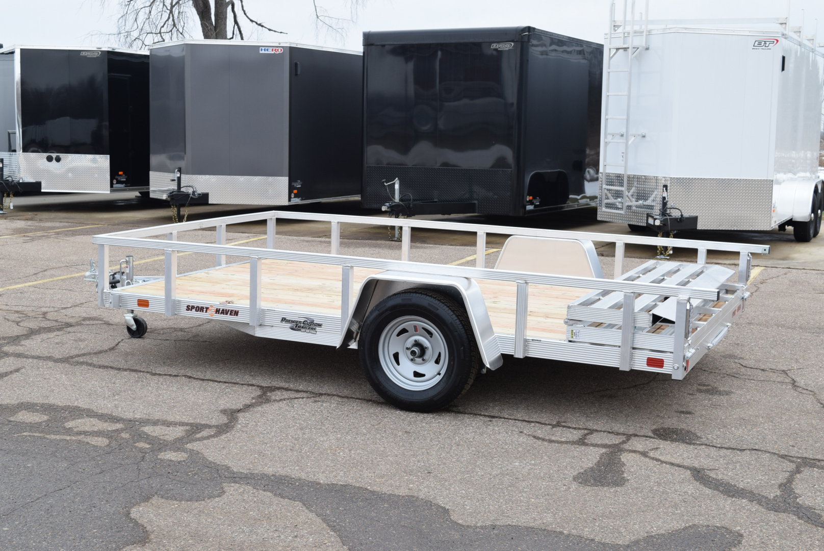 New 2026 Sport Haven 7x12 Aluminum Utility Trailer
