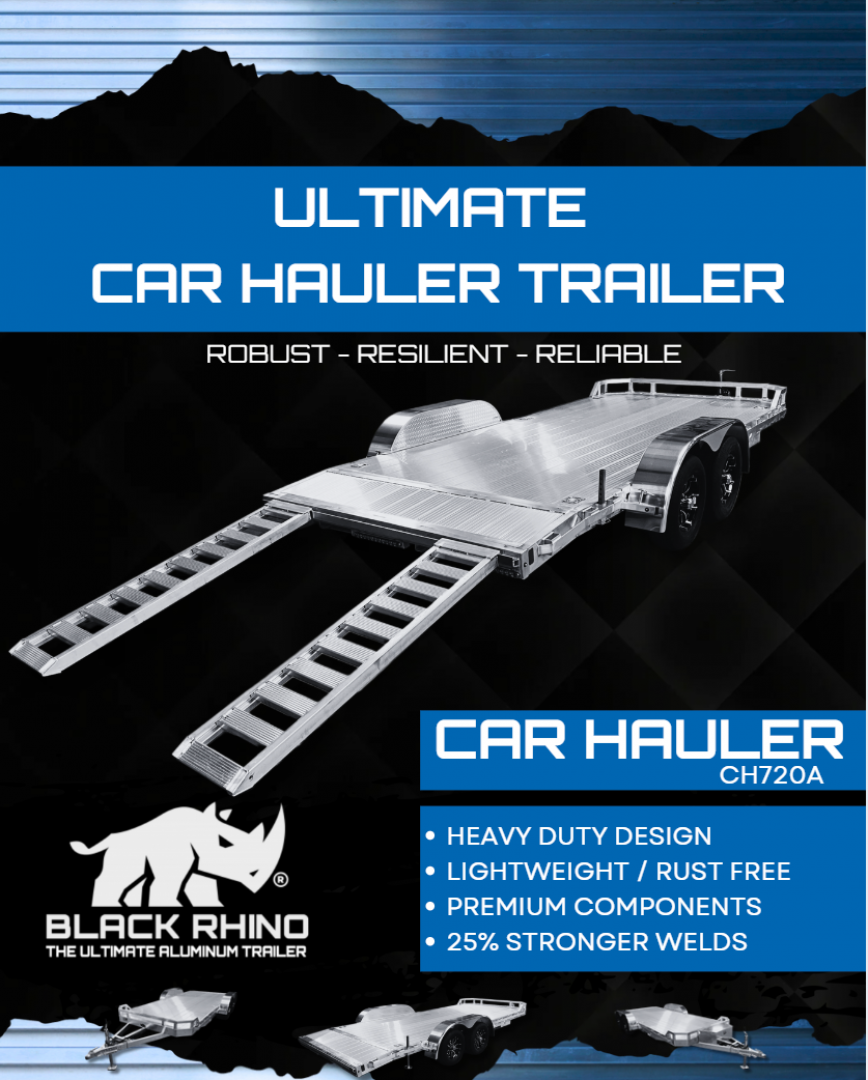 New 2026 Black Rhino CH720A-10 Car Hauler 7'x20'