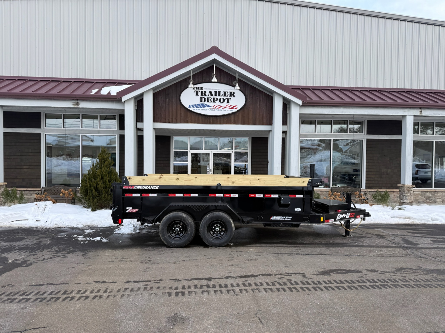 New Liberty 6'11" x 14' Telescopic Dump Trailer 15.4K