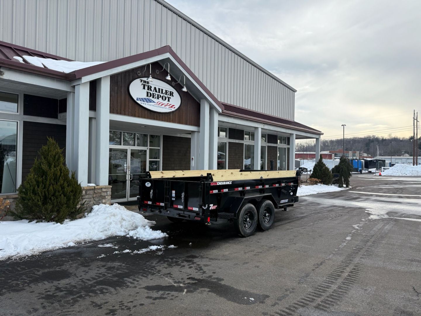 New Liberty 6'11" x 14' Telescopic Dump Trailer 15.4K