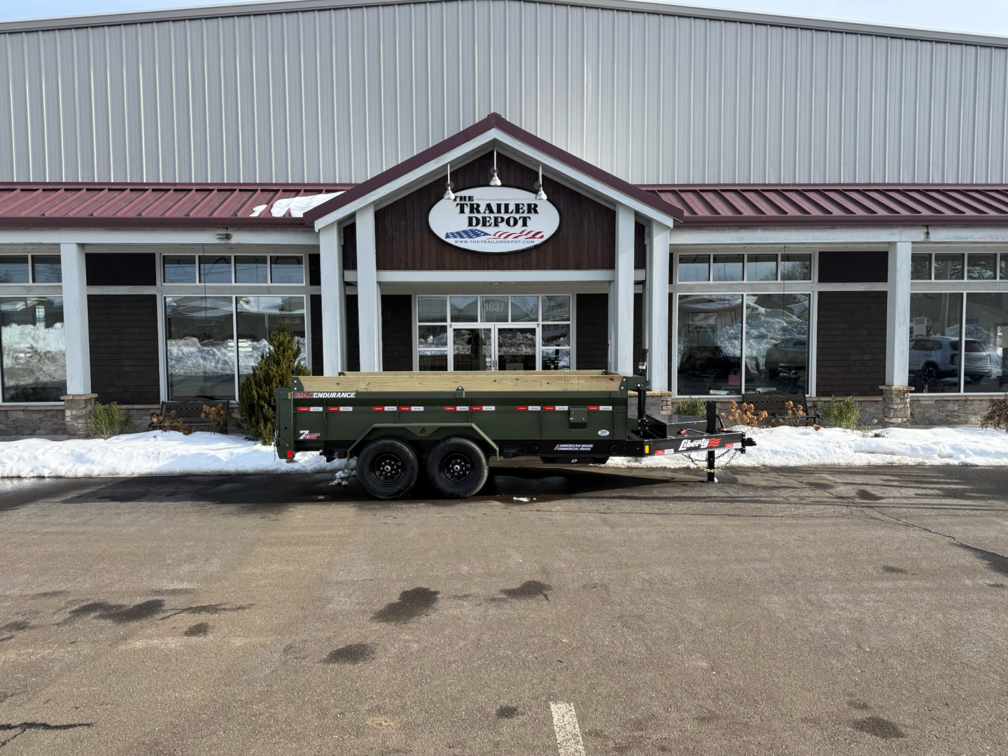 New Liberty 6'11" x 14' Telescopic Dump Trailer 15.4K