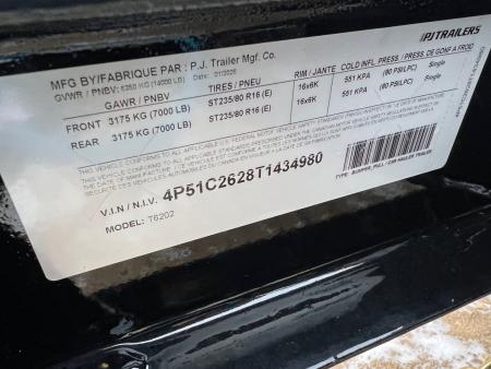 New 2026 PJ Trailers 20' T6 Tiltbed Equipment Tilt Trailer