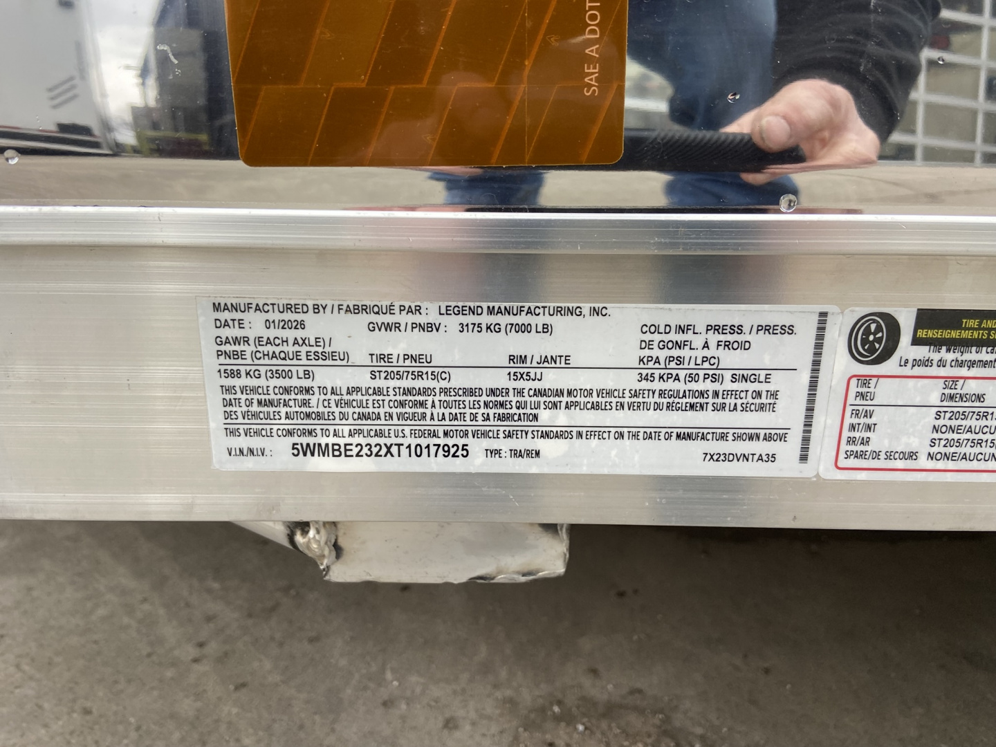 New Legend 7X23 Cargo Enclosed Trailer