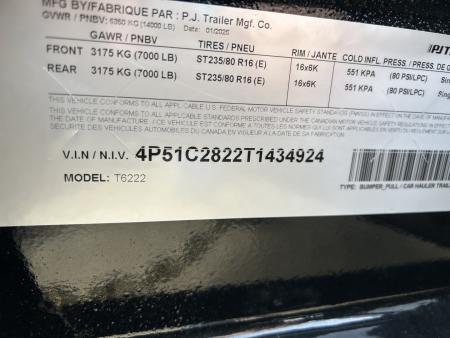 New 2026 PJ Trailers 22' T6 Tiltbed Equipment Tilt Trailer