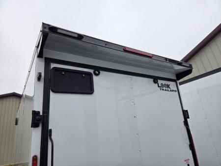 New 6 x 12 Look ST DLX V-Nose Cargo Trailer, 3K GVWR ***White w/Blackout Trim, 6" Extra Height, Ramp Door, Alum Wheels, Rear Flare w/ LED Lights