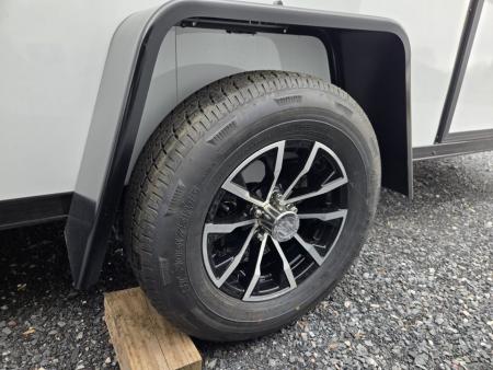 New 6 x 12 Look ST DLX V-Nose Cargo Trailer, 3K GVWR ***White w/Blackout Trim, 6" Extra Height, Ramp Door, Alum Wheels, Rear Flare w/ LED Lights