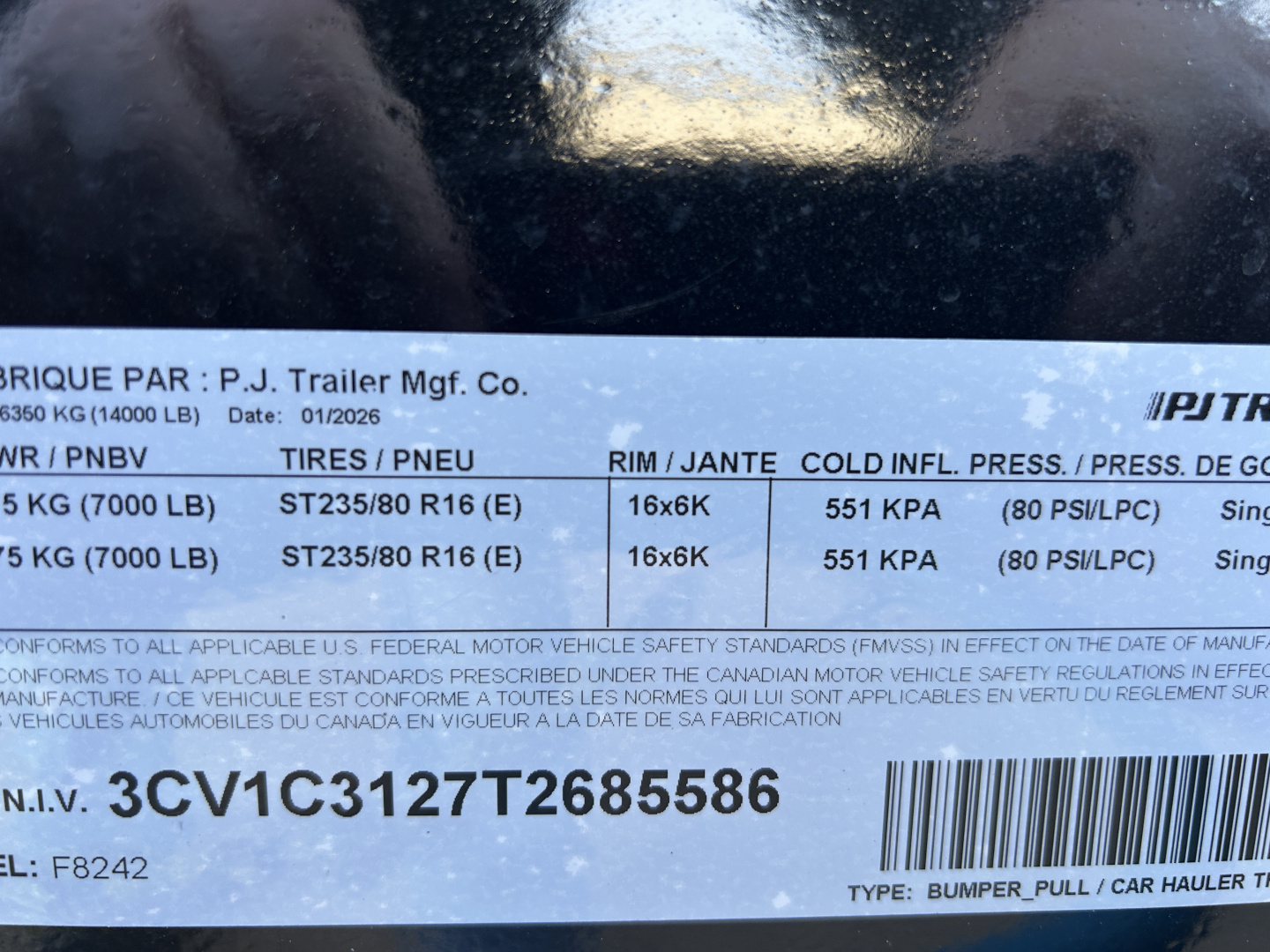 New 2026 PJ Trailers 24' F8 Deckover Equipment Trailer