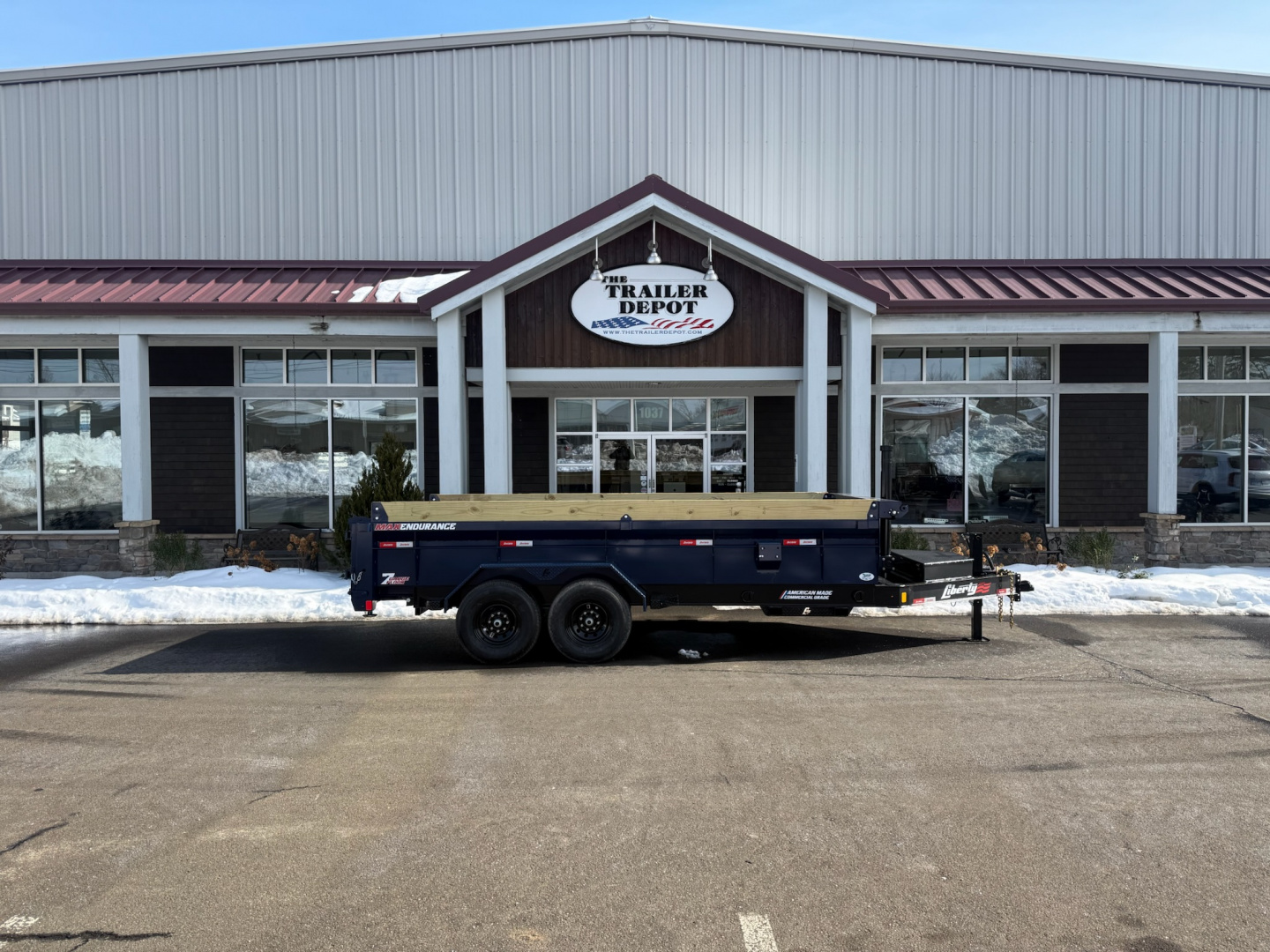 New Liberty 6'11" x 16' Telescopic Dump Trailer 15.4K