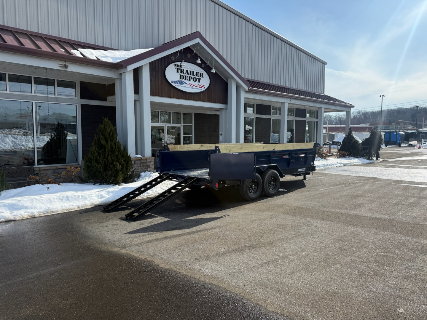 New Liberty 6'11" x 16' Telescopic Dump Trailer 15.4K