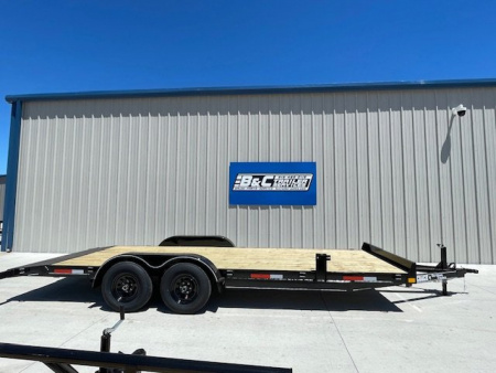 New 2025 DAVIDSON 83X20 BUMPER PULL WOOD FLOOR CAR HAULER W/ SLIDEOUT RAMPS ,2' DOVE (2) 5200lb AXLES, GVWR 9900#