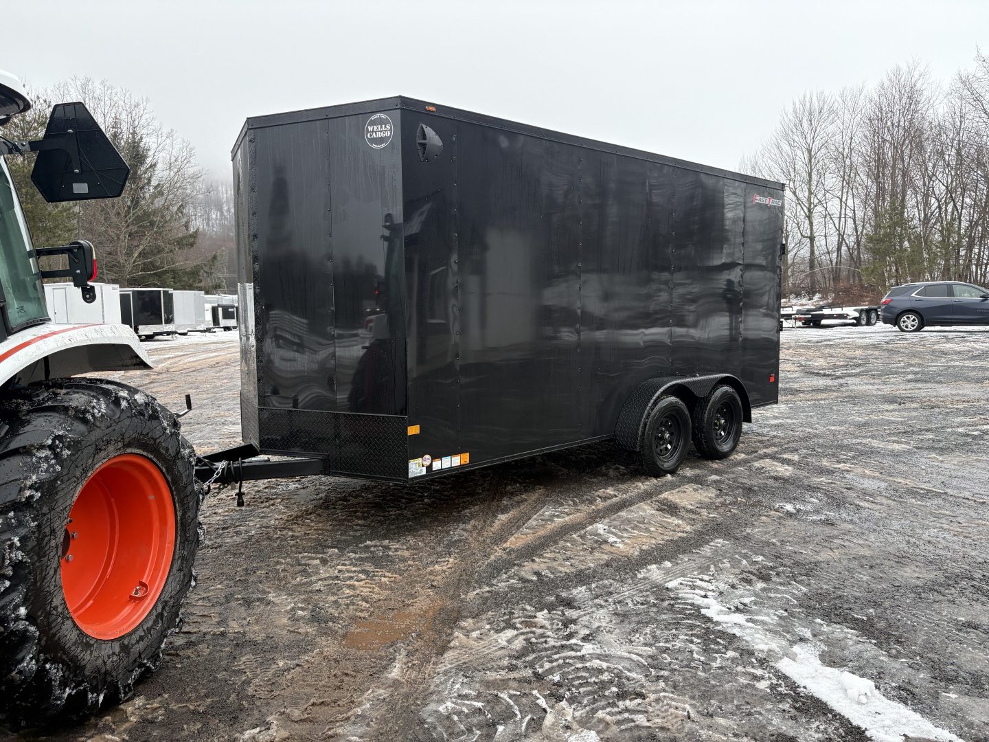 New 2026 WELLS CARGO Fasttrac Deluxe 7x16 7' Interior 7K Cargo / Enclosed Trailer with Rear Ramp