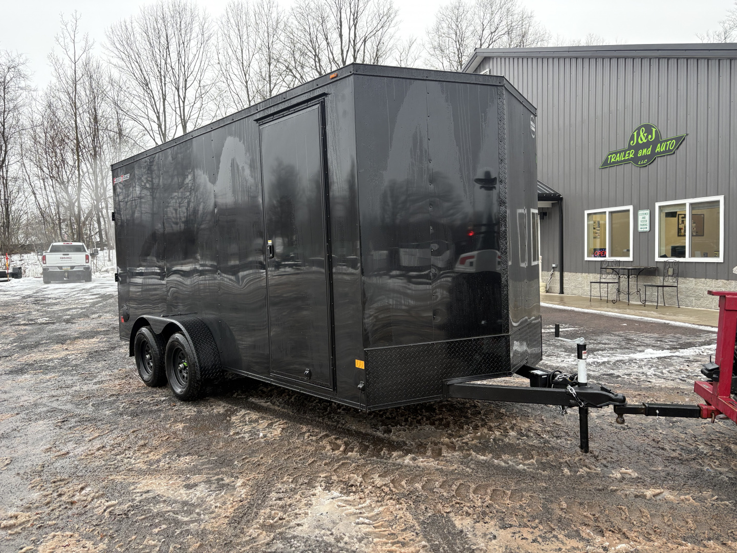 New 2026 WELLS CARGO Fasttrac Deluxe 7x16 7' Interior 7K Cargo / Enclosed Trailer with Rear Ramp